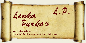 Lenka Purkov vizit kartica